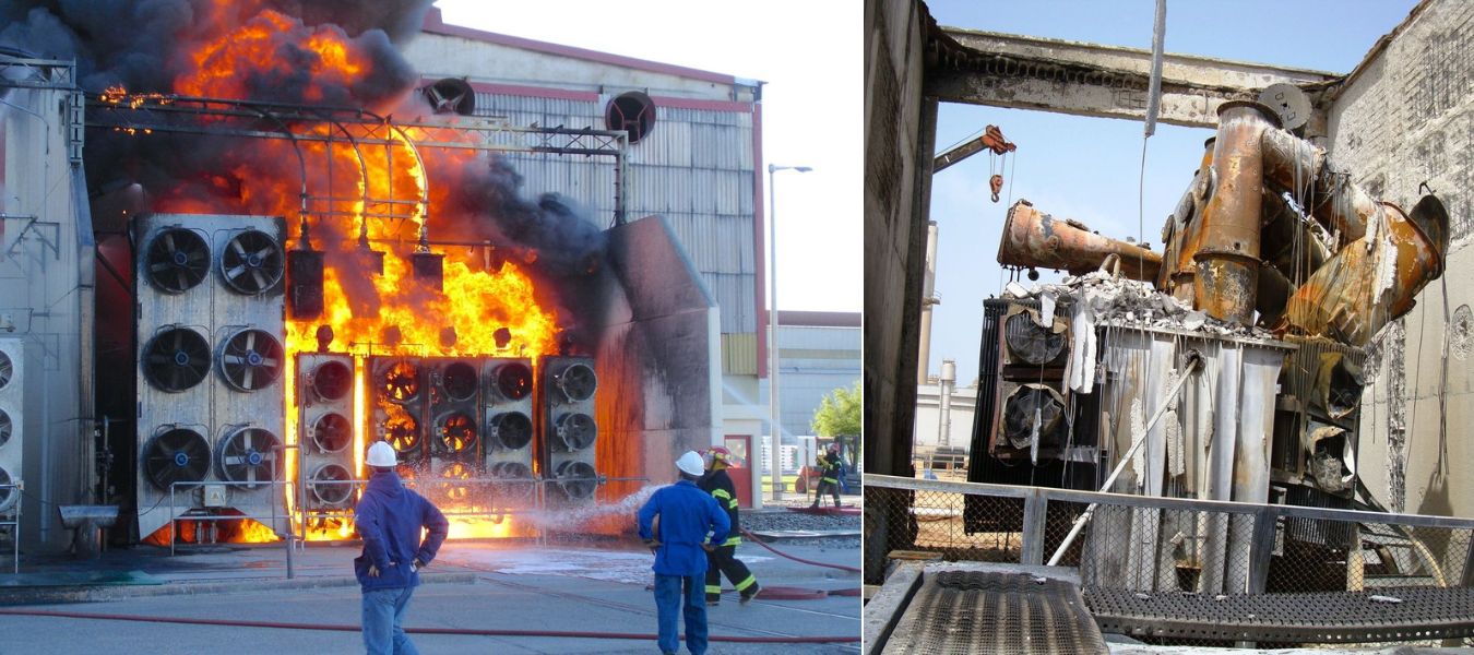 image of Transformer on fire