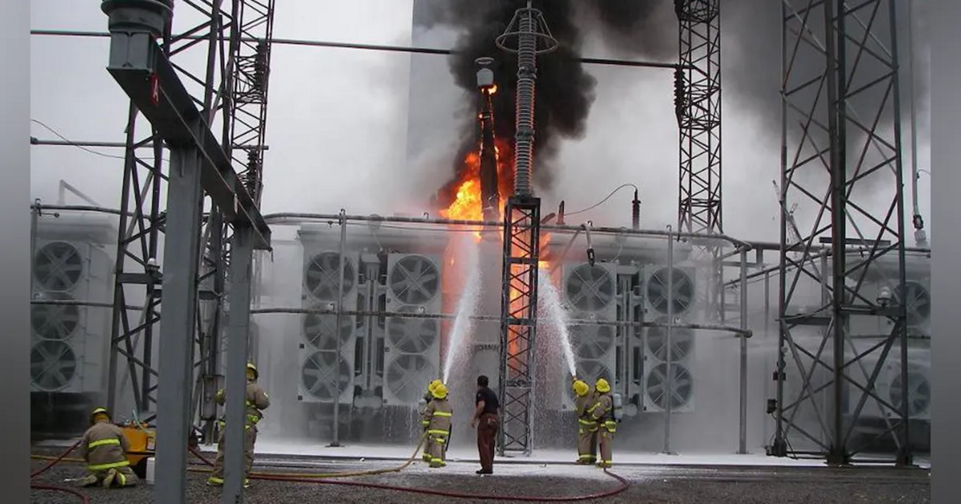 image of Transformer on fire