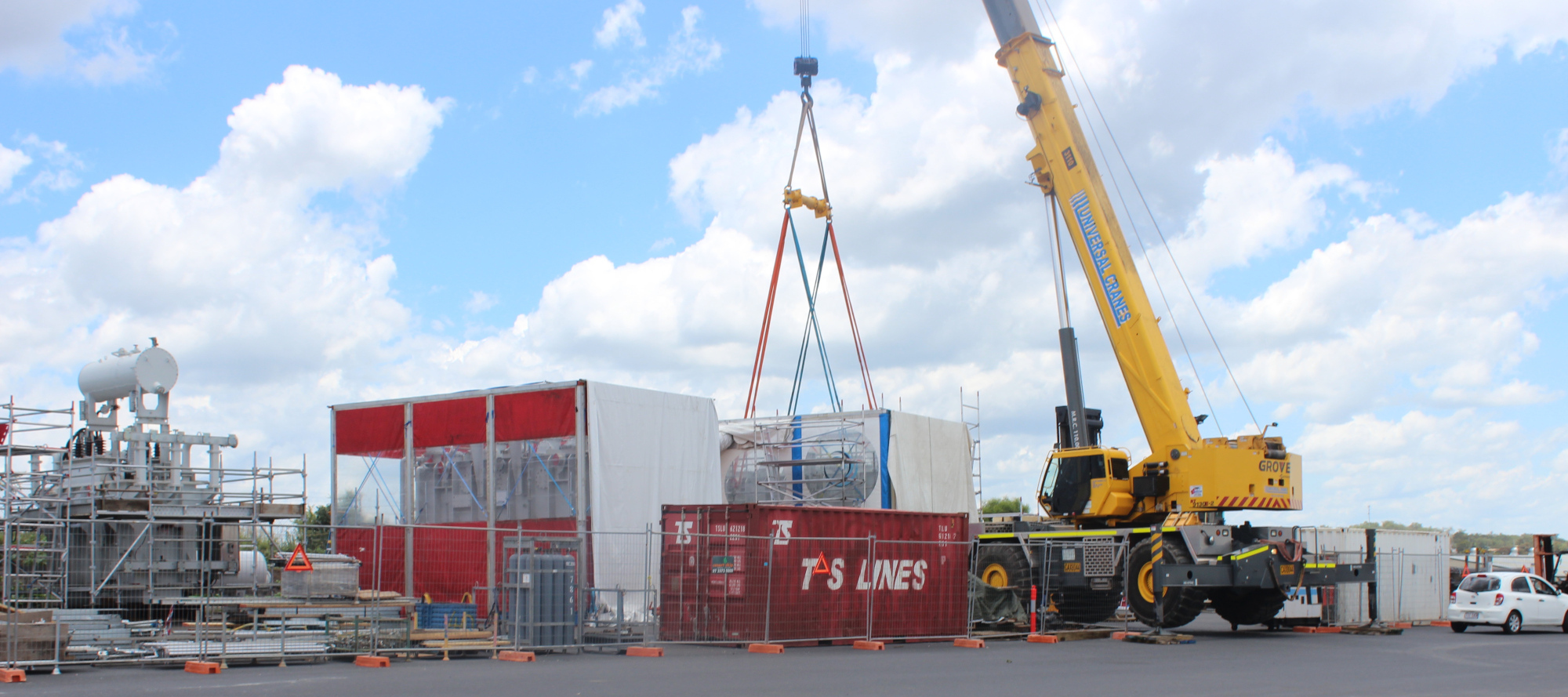 image of a transformer mobile unit repair shop